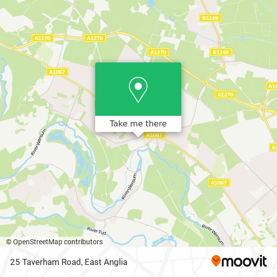 25 Taverham Road map