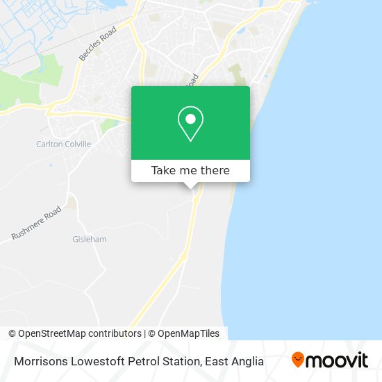 Morrisons Lowestoft Petrol Station map