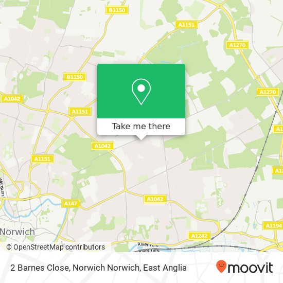 2 Barnes Close, Norwich Norwich map
