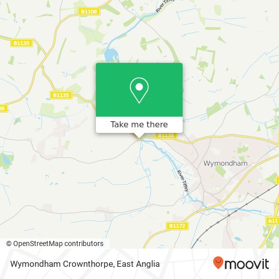 Wymondham Crownthorpe, Wymondham Wymondham map