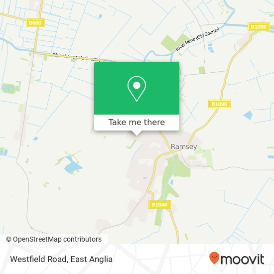 Westfield Road, Ramsey Huntingdon map