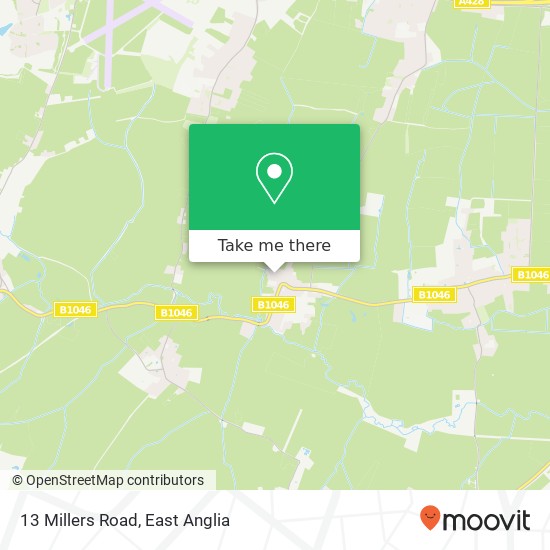 13 Millers Road, Toft Cambridge map