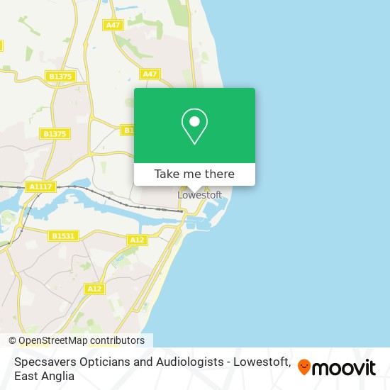 Specsavers Opticians and Audiologists - Lowestoft map