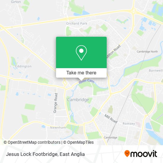 Jesus Lock Footbridge map