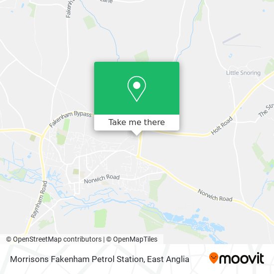 Morrisons Fakenham Petrol Station map