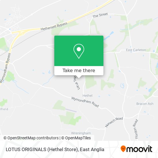 LOTUS ORIGINALS (Hethel Store) map