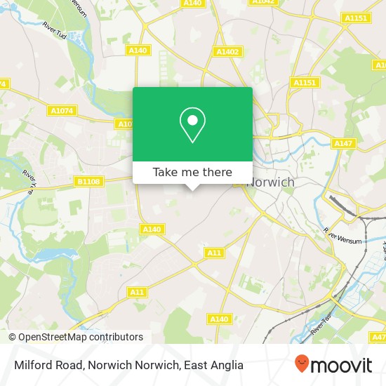 Milford Road, Norwich Norwich map