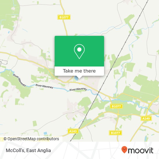 McColl's, Chapel Street Diss Diss IP22 4 map