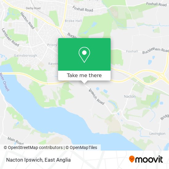 Nacton Ipswich map