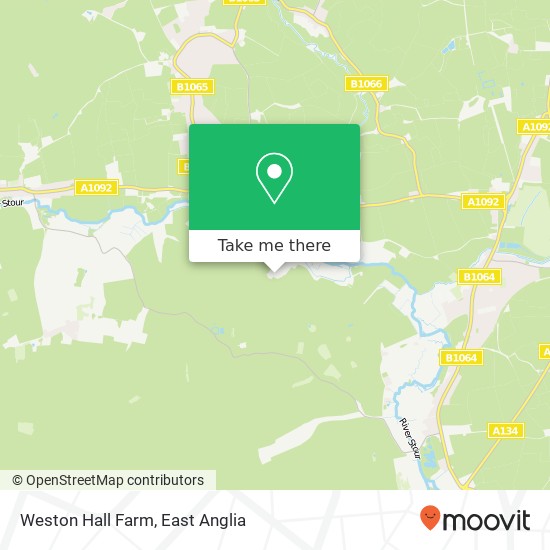 Weston Hall Farm, Foxearth map