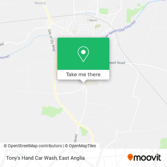 Tony's Hand Car Wash map