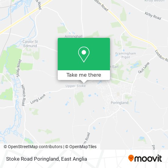 Stoke Road Poringland map