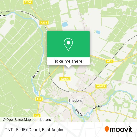 TNT - FedEx Depot map