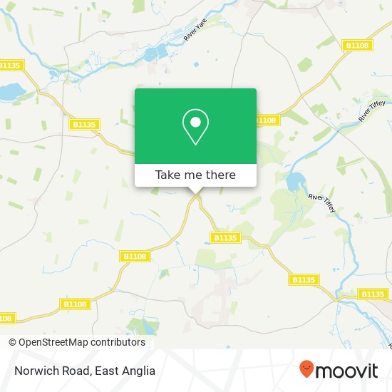 Norwich Road, Kimberley Wymondham map