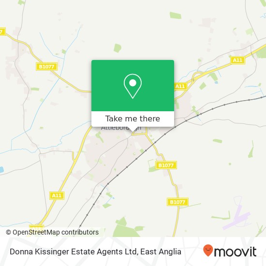 Donna Kissinger Estate Agents Ltd, The Drift Attleborough Attleborough NR17 2 map