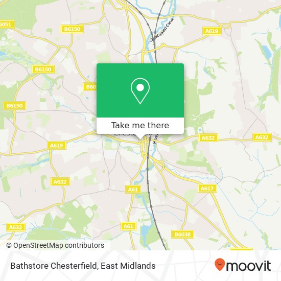 Bathstore Chesterfield map