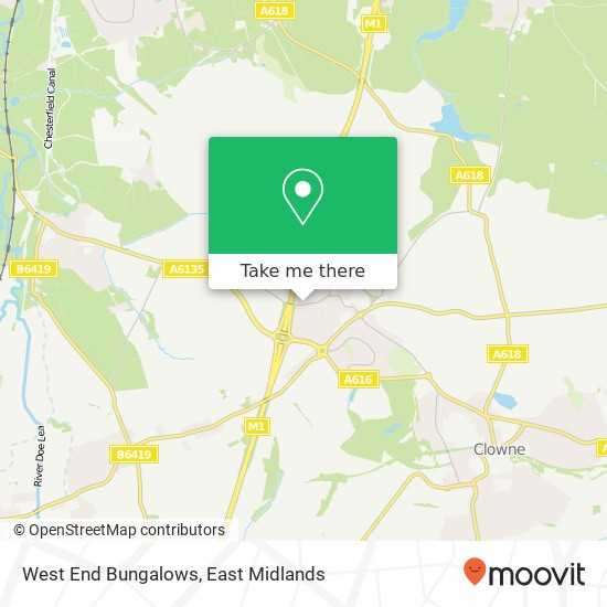 West End Bungalows map