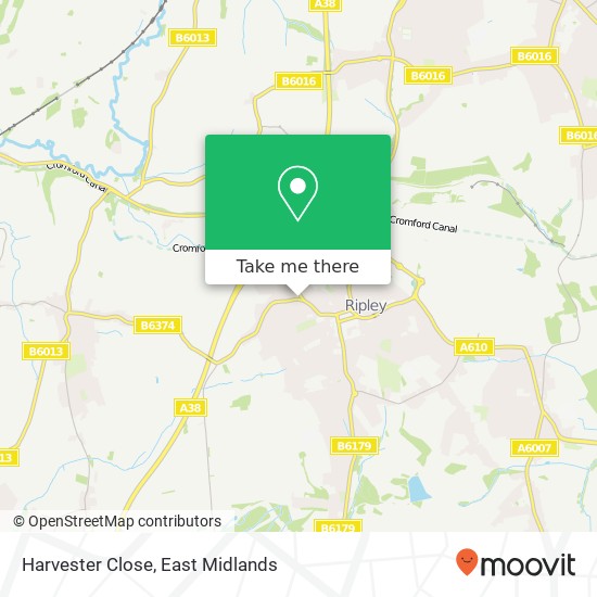 Harvester Close map