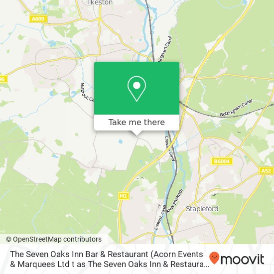 The Seven Oaks Inn Bar & Restaurant map