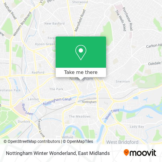 Nottingham Winter Wonderland map