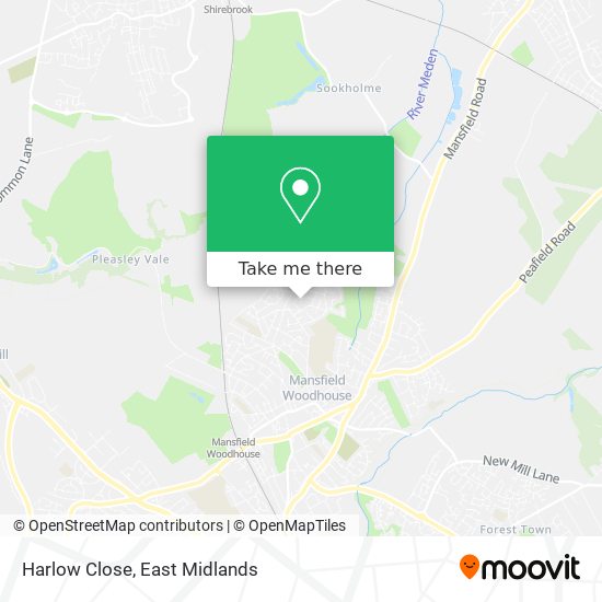 Harlow Close map