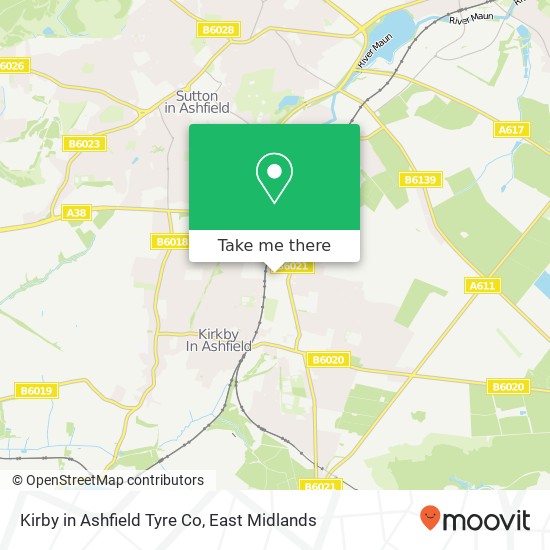 Kirby in Ashfield Tyre Co map