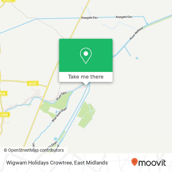 Wigwam Holidays Crowtree map