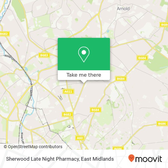 Sherwood Late Night Pharmacy map