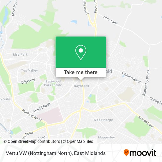 Vertu VW (Nottingham North) map