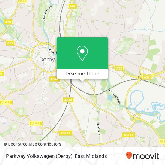 Parkway Volkswagen (Derby) map