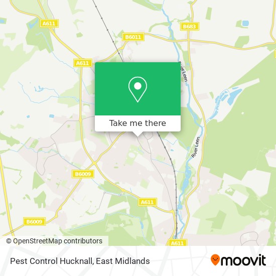 Pest Control Hucknall map