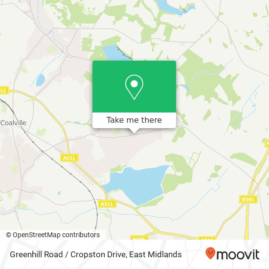 Greenhill Road / Cropston Drive map