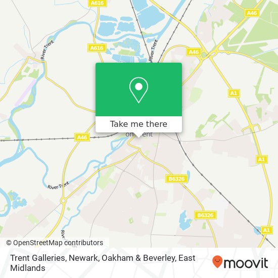 Trent Galleries, Newark, Oakham & Beverley map