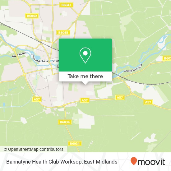 Bannatyne Health Club Worksop map