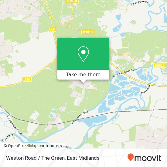 Weston Road / The Green map