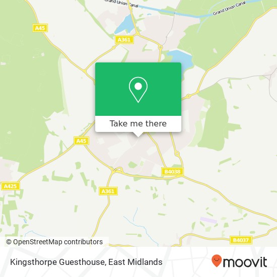 Kingsthorpe Guesthouse map