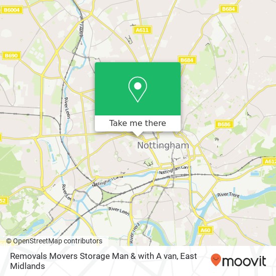 Removals Movers Storage Man & with A van map