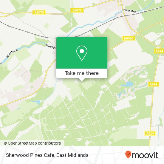 Sherwood Pines Cafe map