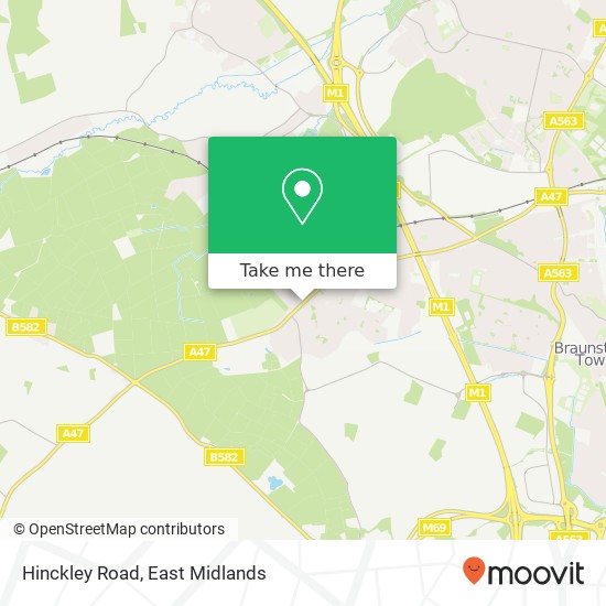 Hinckley Road map