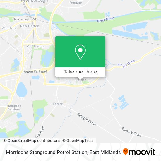 Morrisons Stanground Petrol Station map