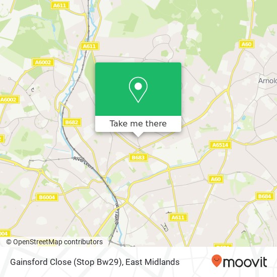 Gainsford Close (Stop Bw29) map