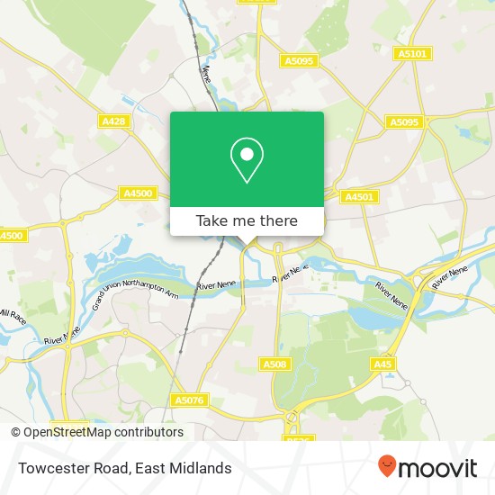 Towcester Road map