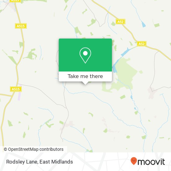 Rodsley Lane map