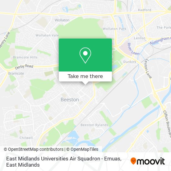 East Midlands Universities Air Squadron - Emuas map