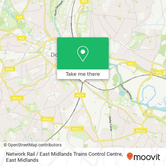 Network Rail / East Midlands Trains Control Centre map