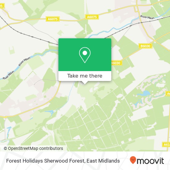 Forest Holidays Sherwood Forest map