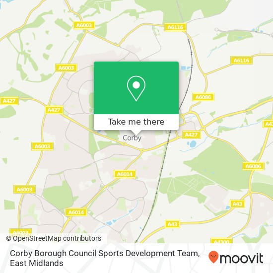 Corby Borough Council Sports Development Team map