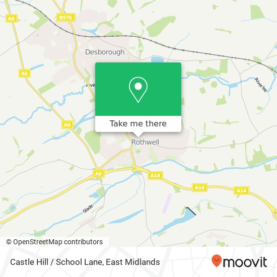 Castle Hill / School Lane map