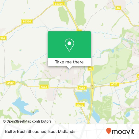 Bull & Bush Shepshed map