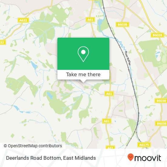 Deerlands Road Bottom map